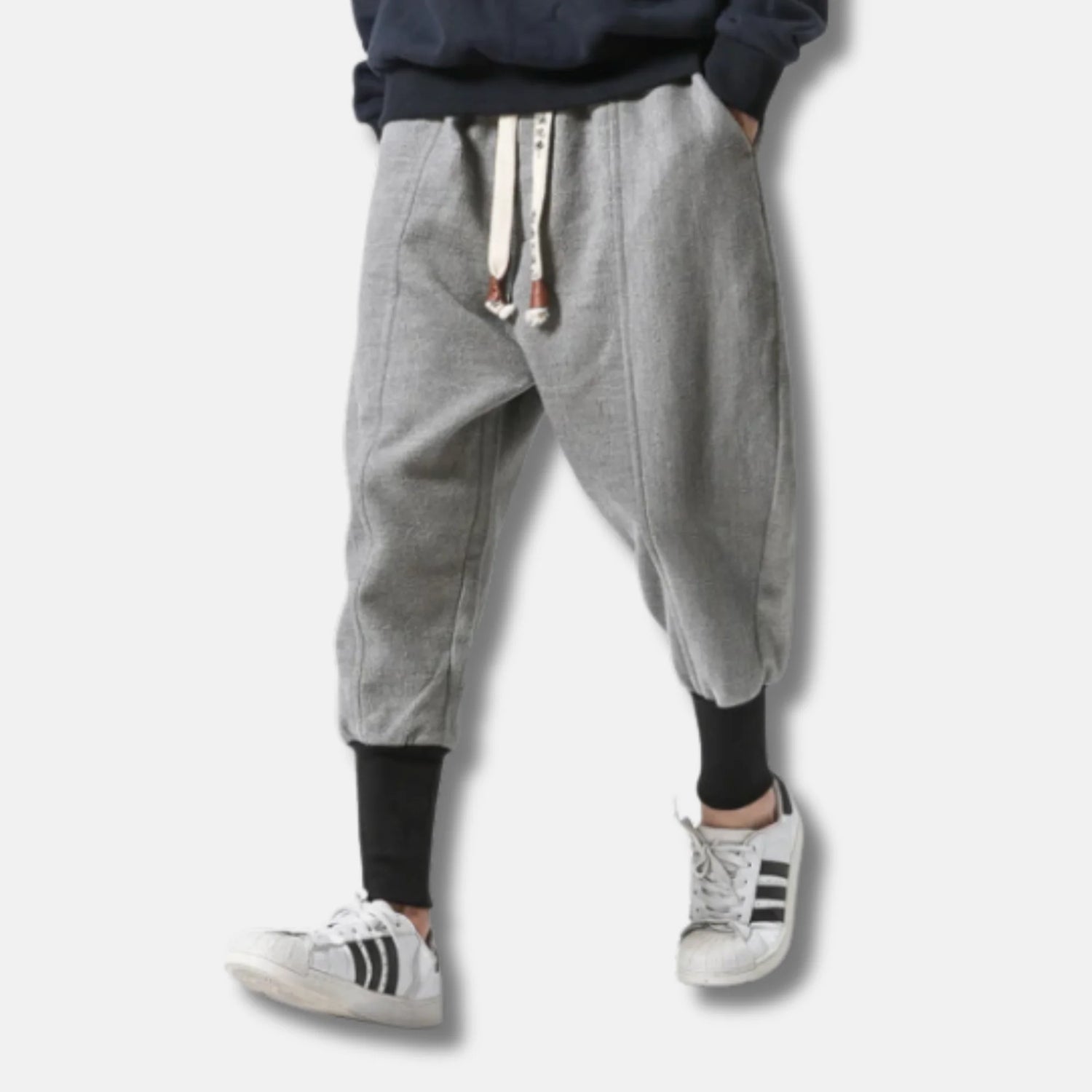 Tsuki - Pantalón harem de invierno grueso - Gris