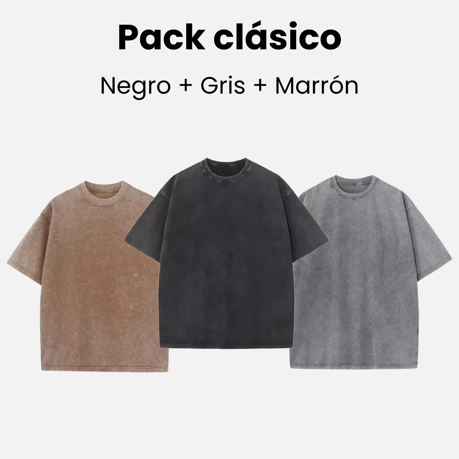 Pack clásico - 3 camisetas oversize
