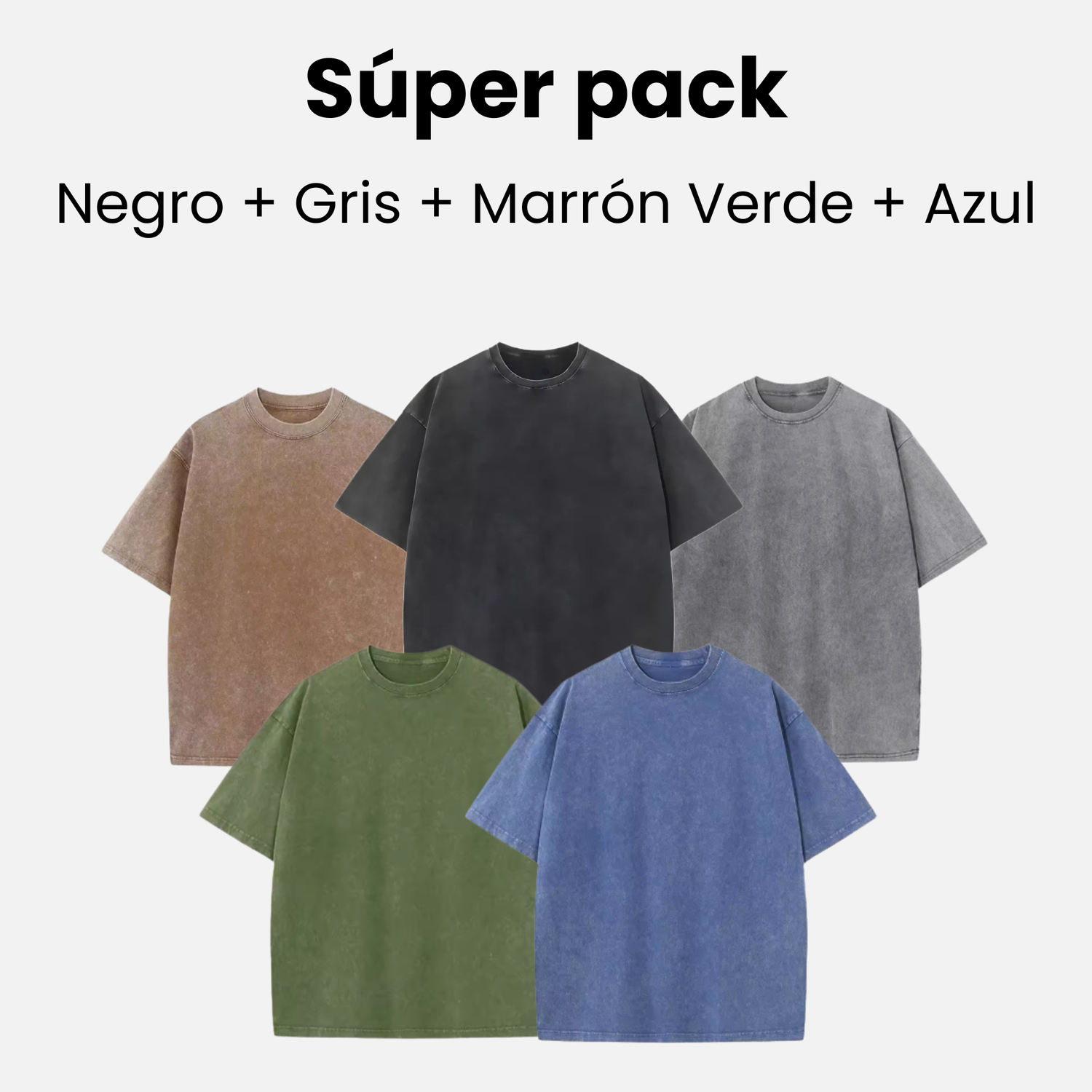 Súper pack - 5 camisetas oversize