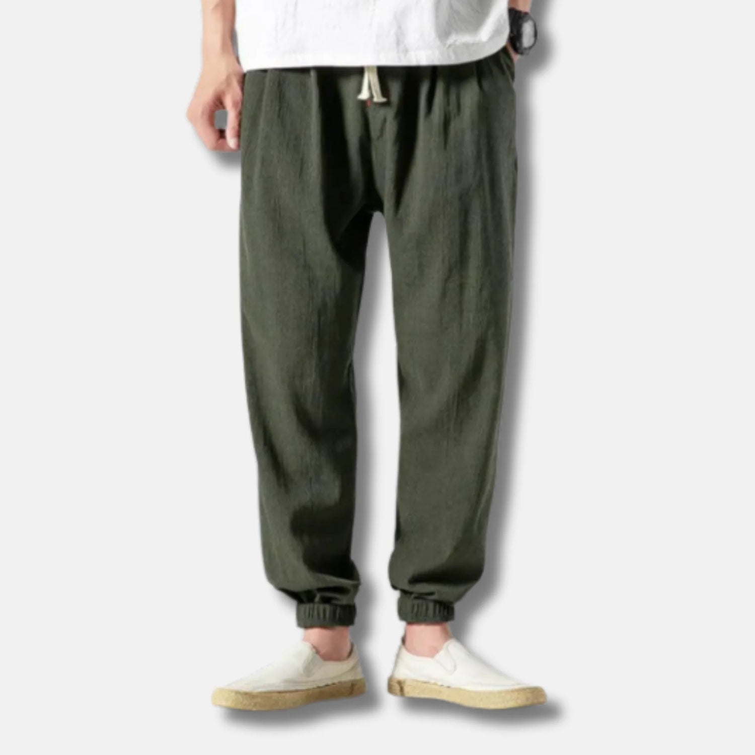 Raku - Pantalón japonés cómodo - Verde