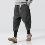 Tsuki - Pantalón harem de invierno grueso - Gris oscuro