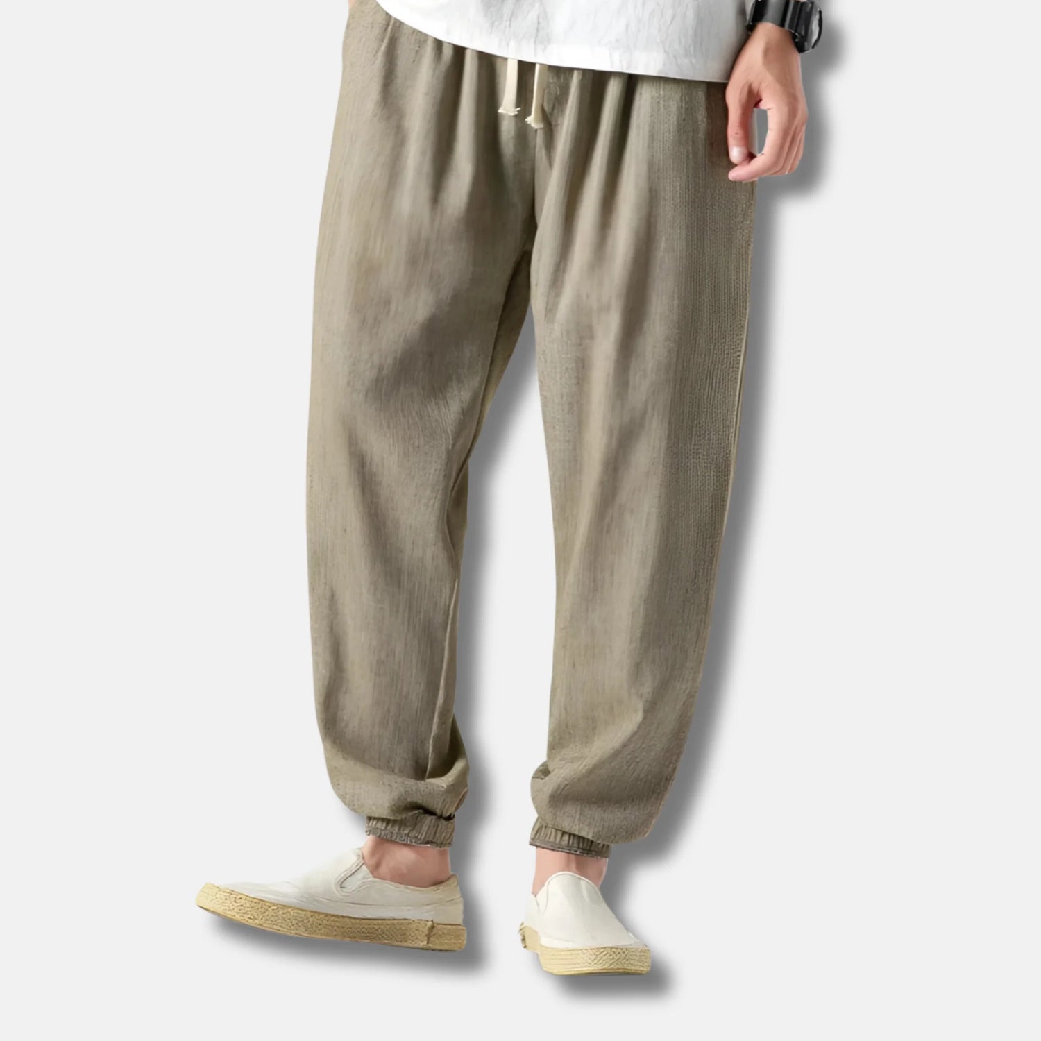 Raku - Pantalón japonés cómodo - Caqui