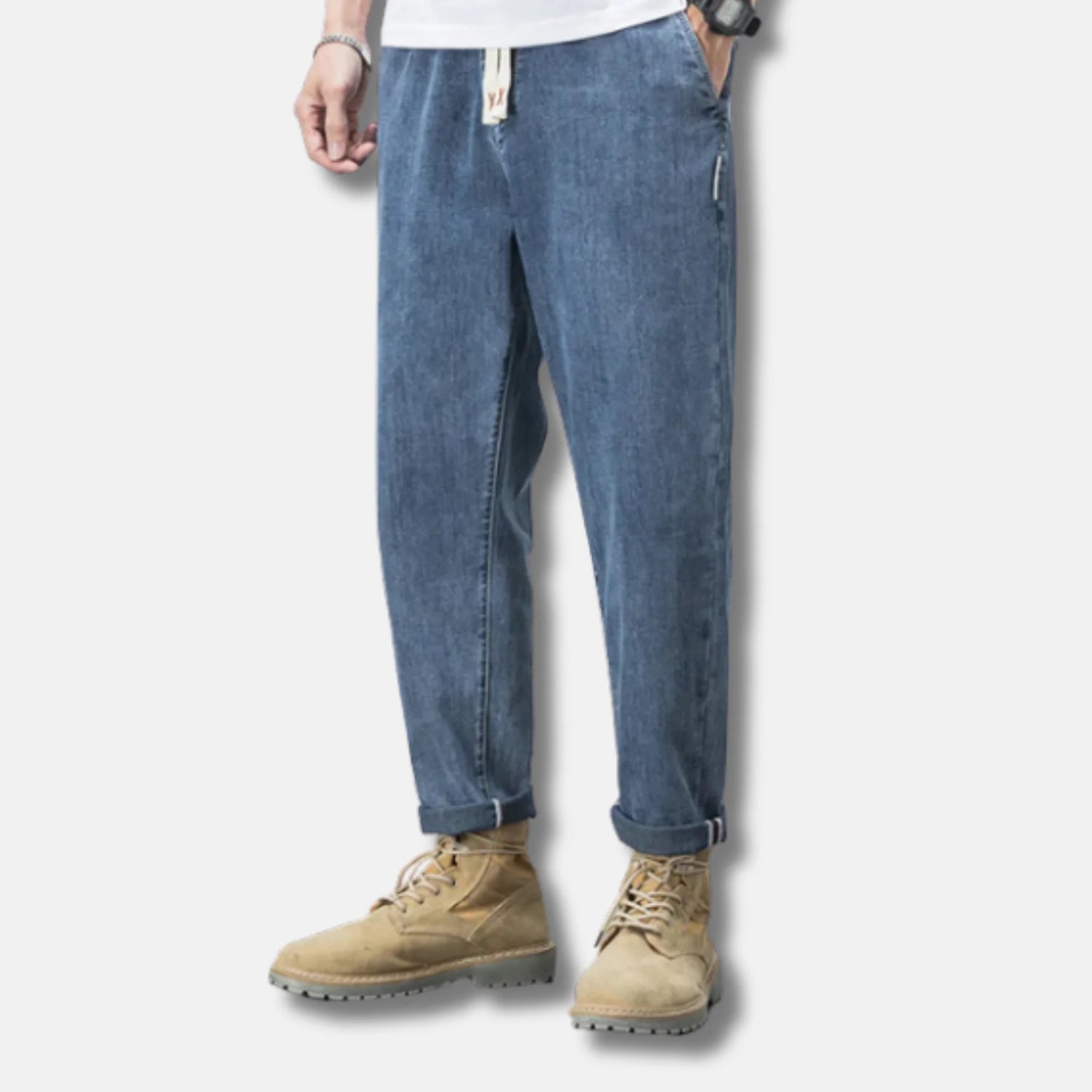 Taru - Pantalón vaquero cómodo – Azul