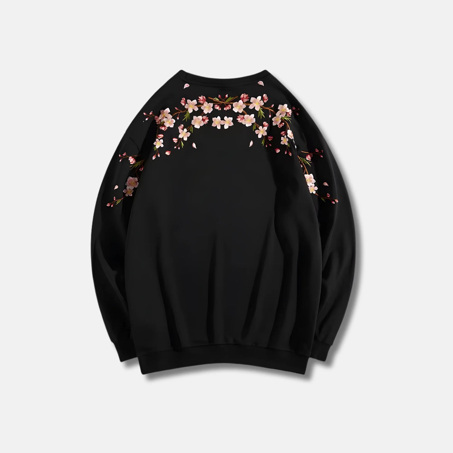 Sudadera con flores bordadas