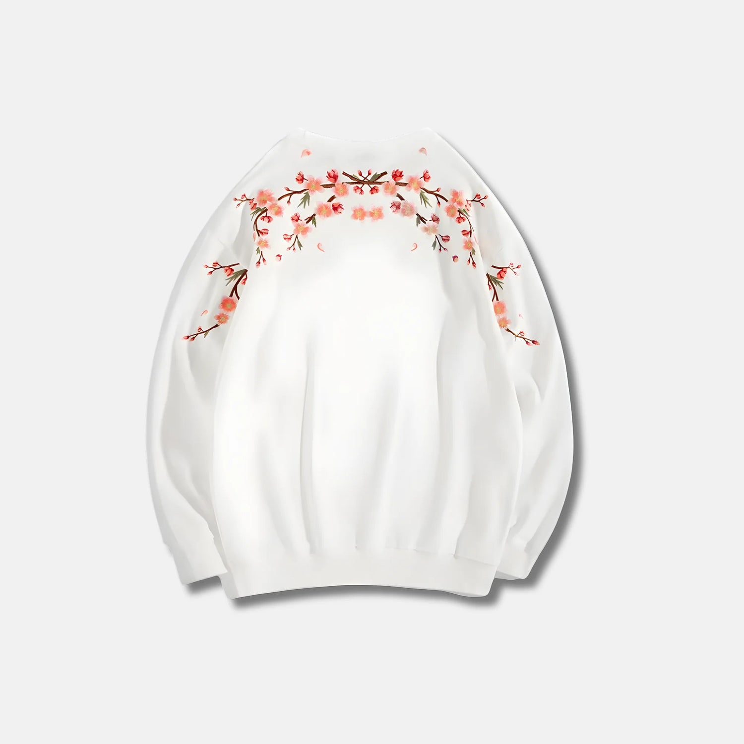 Sudadera con flores bordadas